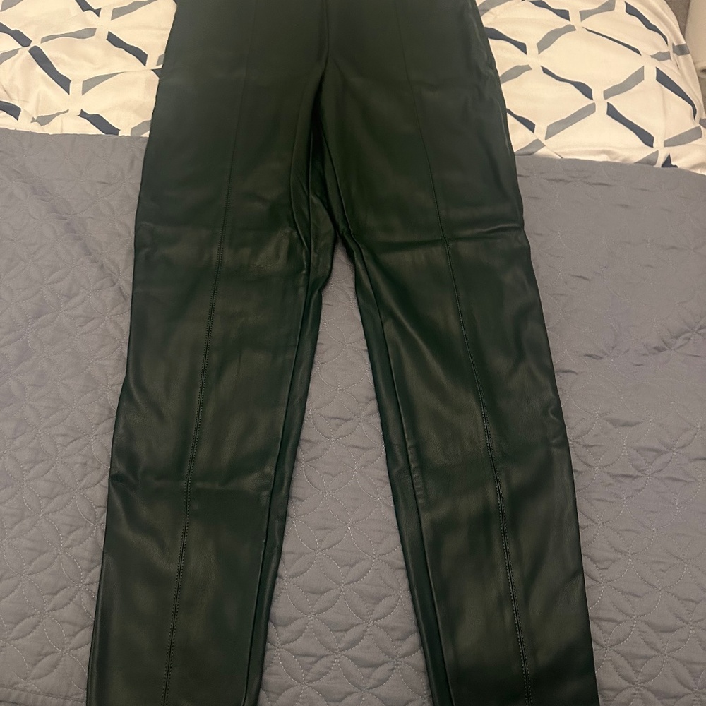 Faux leather pants